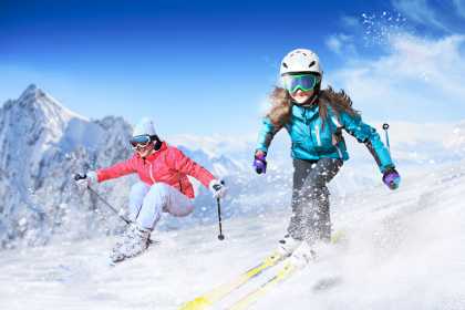 Hunter mountain snow skiing